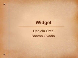 Widget Daniela Ortiz Sharon Ovadia 