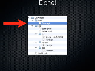 Hello Cats: MobileWidgetCamp talk about mobile widgets