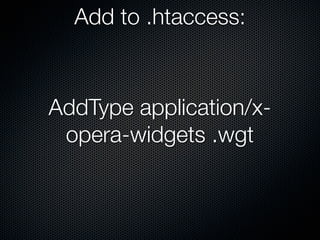 Hello Cats: MobileWidgetCamp talk about mobile widgets