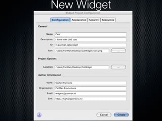 Hello Cats: MobileWidgetCamp talk about mobile widgets