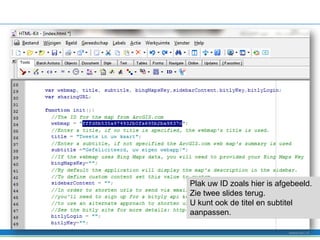 Plak uw ID zoals hier is afgebeeld.
Zie twee slides terug.
U kunt ook de titel en subtitel
aanpassen.
 