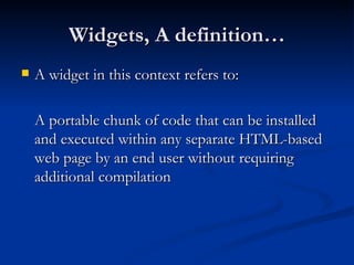 Widgets | PPT