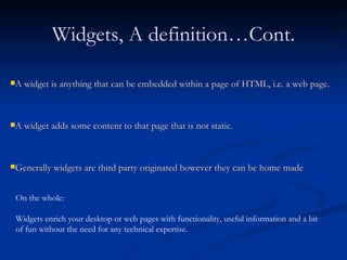 Widget Coding Meaning Widgets | PPT