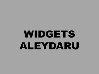 WIDGETS ALEYDARU 
