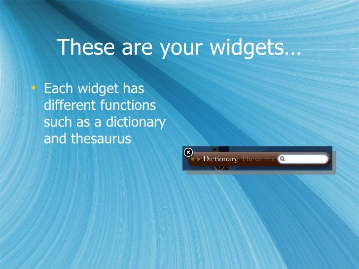 Widgets