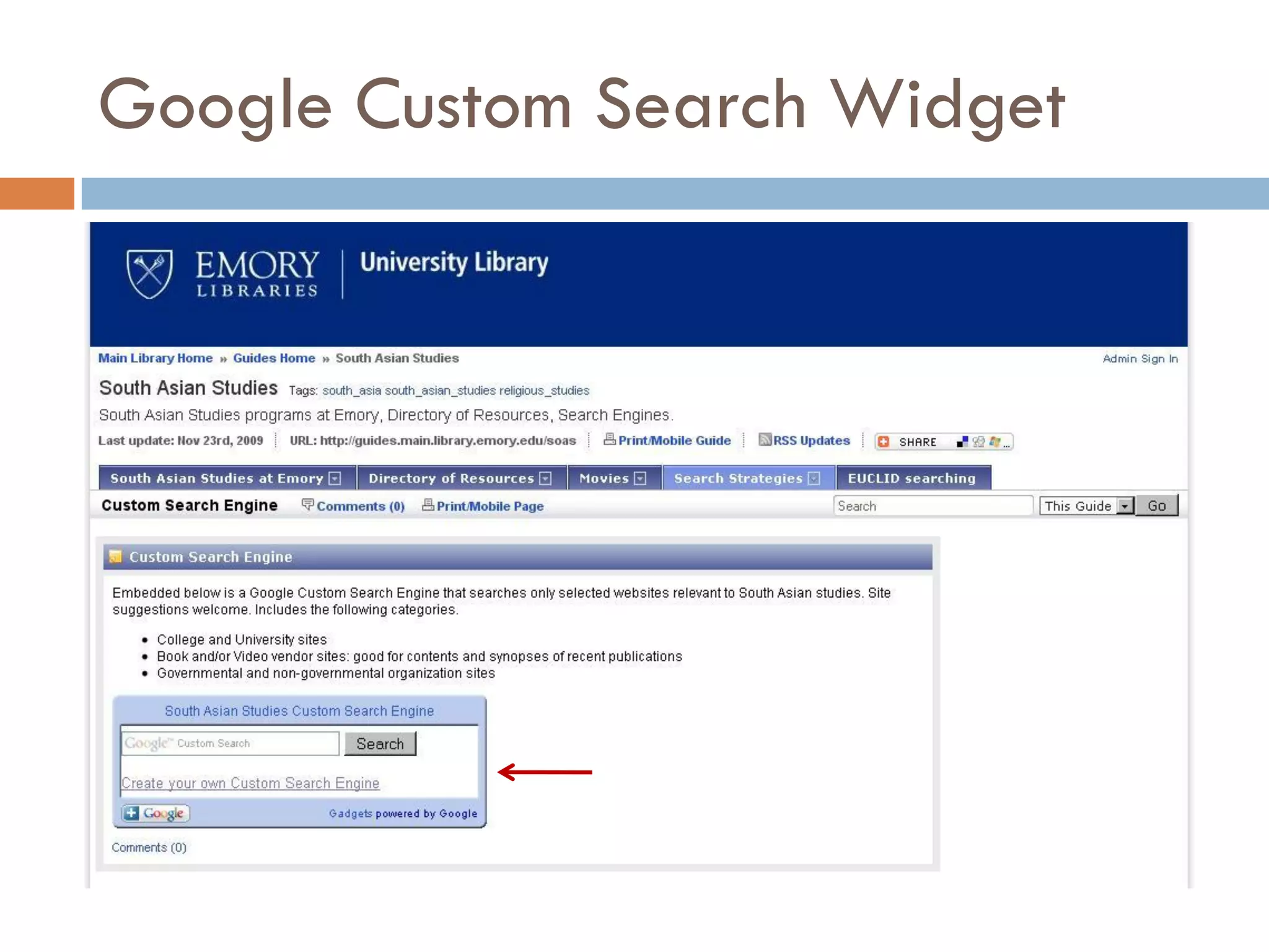 Google Custom Search Widget
 