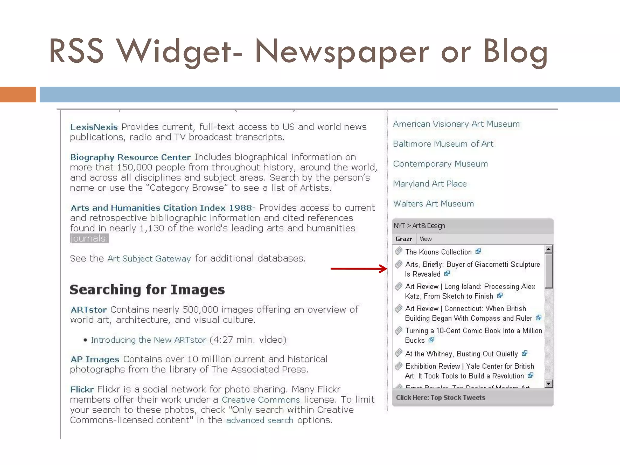 RSS Widget- Newspaper or Blog
 