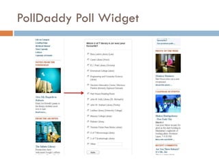 Polldaddy Example Widgets And Gadgets for Library Websites | PDF
