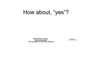 How about, “yes”? 