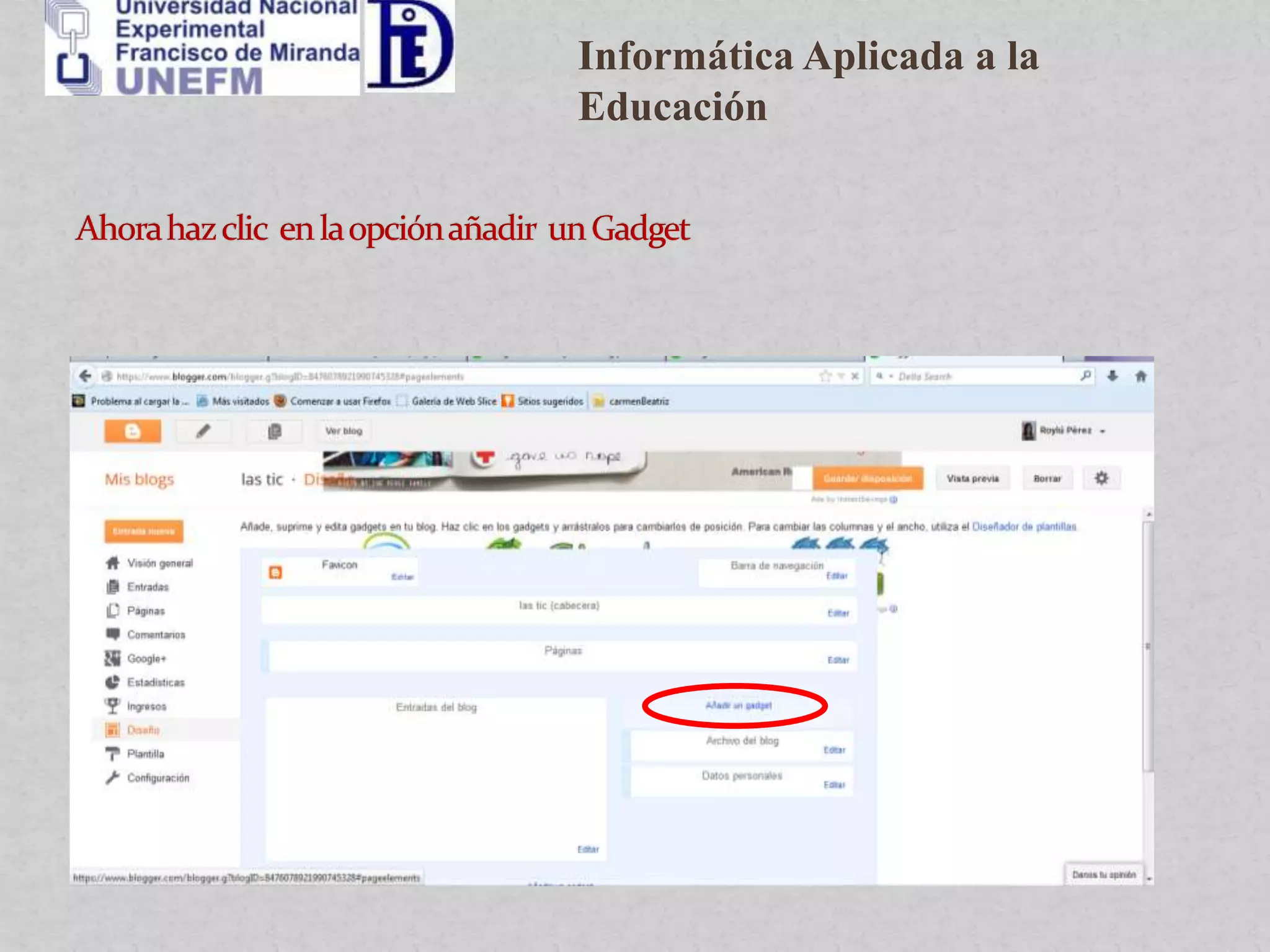 Informática Aplicada a la
Educación
