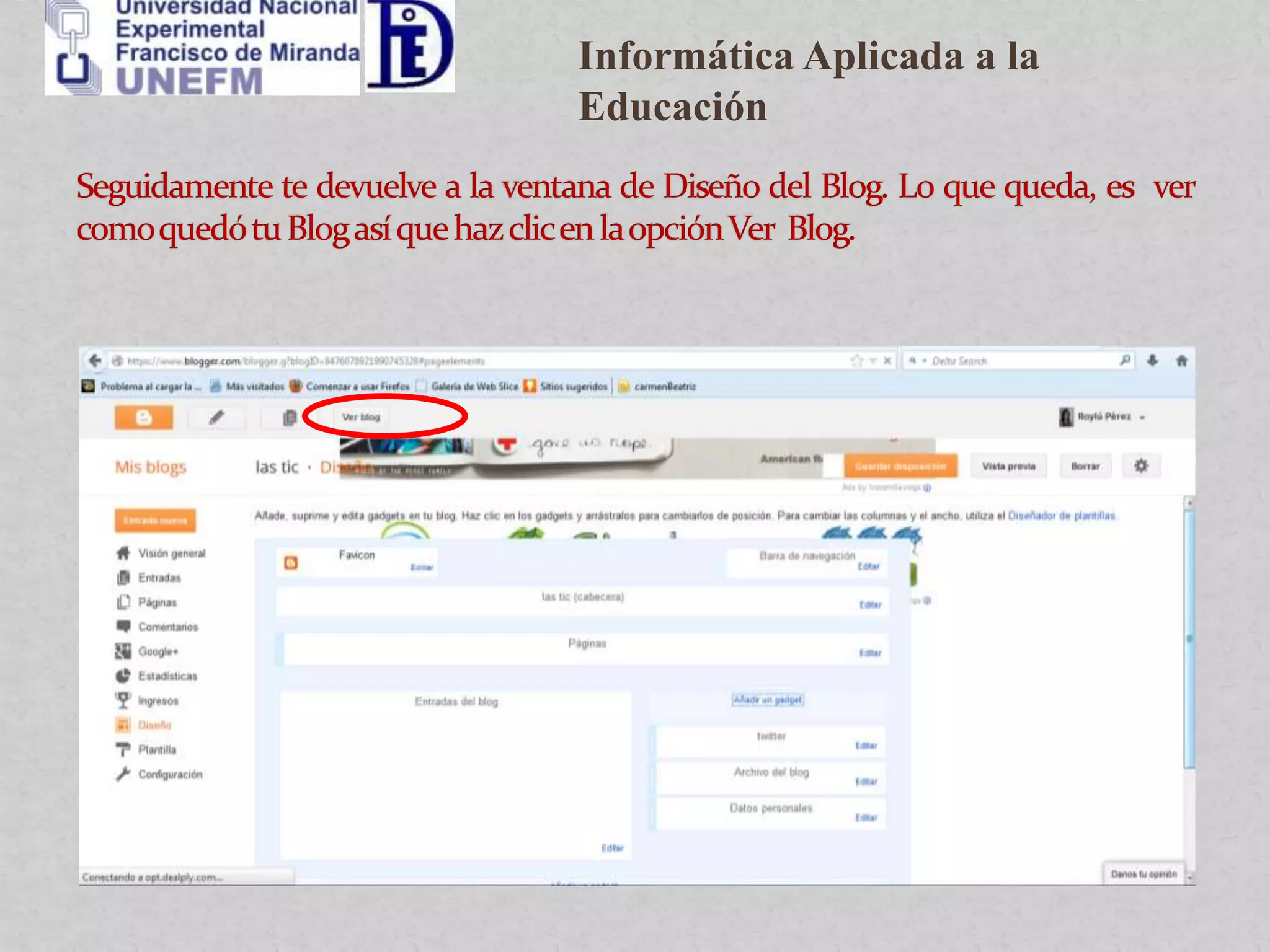 Informática Aplicada a la
Educación