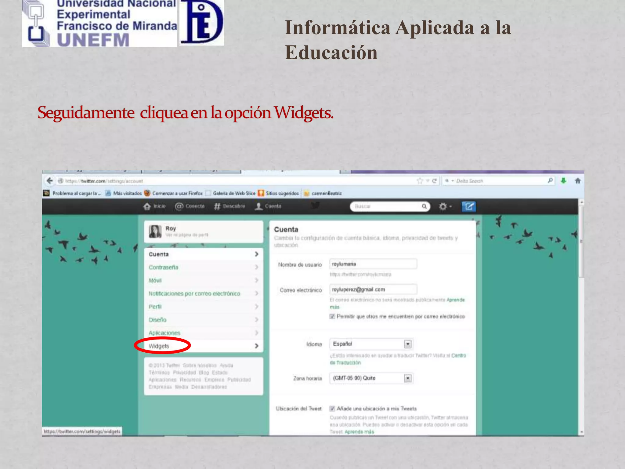 Informática Aplicada a la
Educación
