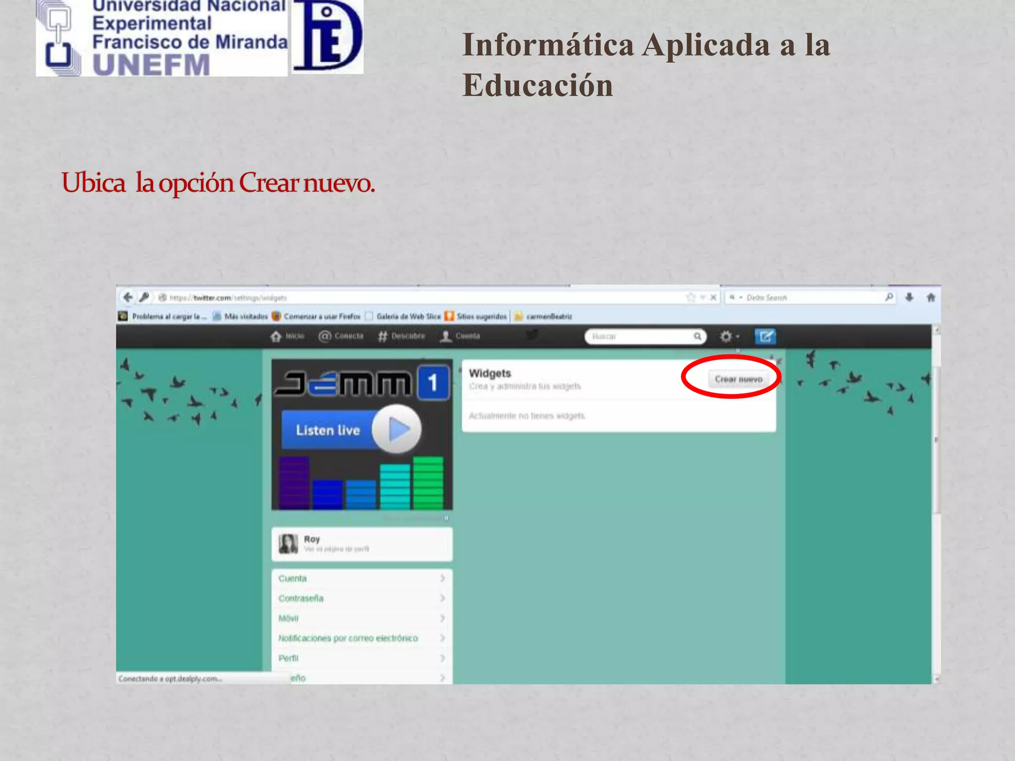 Informática Aplicada a la
Educación