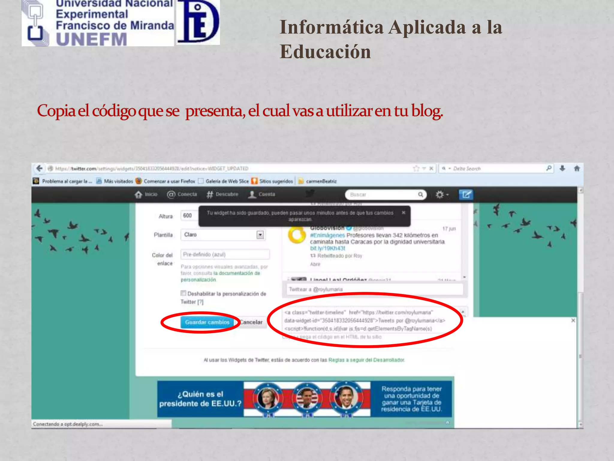 Informática Aplicada a la
Educación