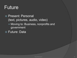 Widgets, Folksonomies, Mashups and Syndication