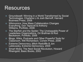 Widgets, Folksonomies, Mashups and Syndication