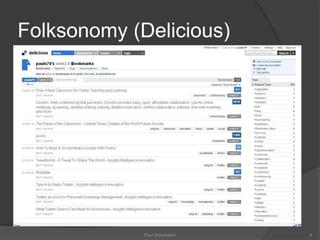 Widgets, Folksonomies, Mashups and Syndication
