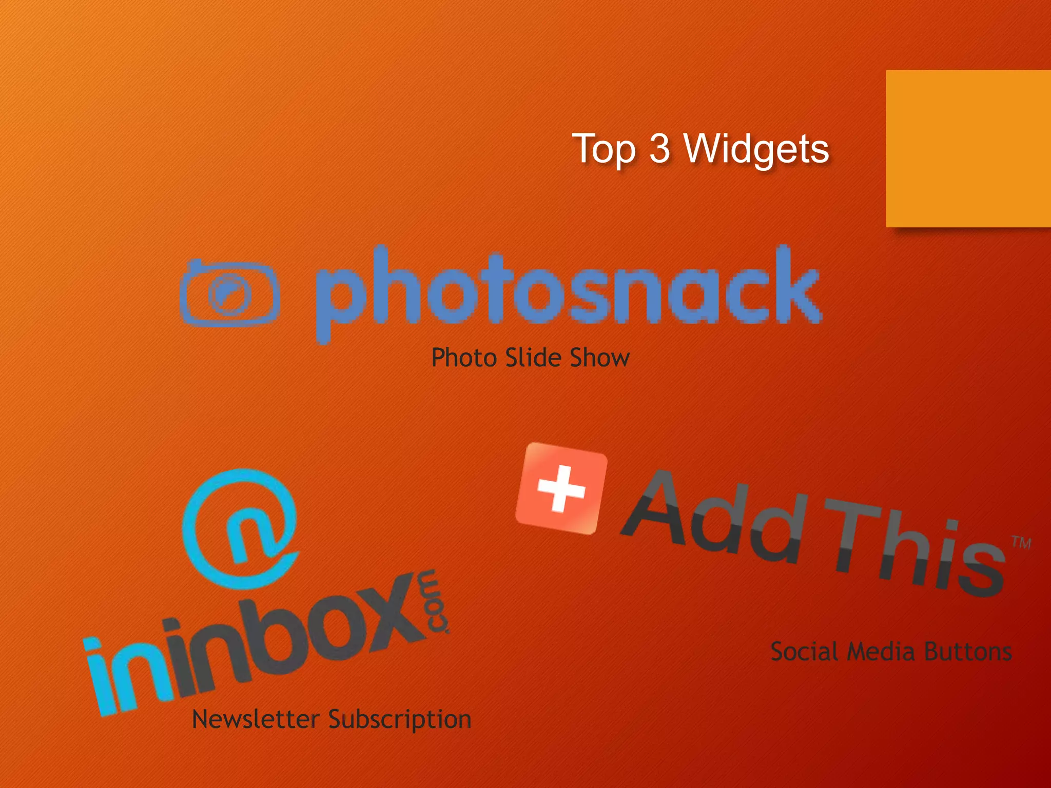 Helpful Widgets for Websites | PPT