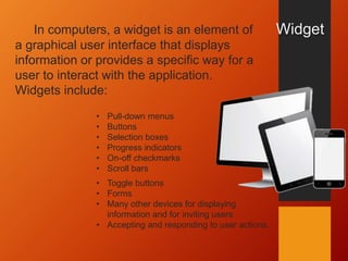 Helpful Widgets for Websites | PPTX