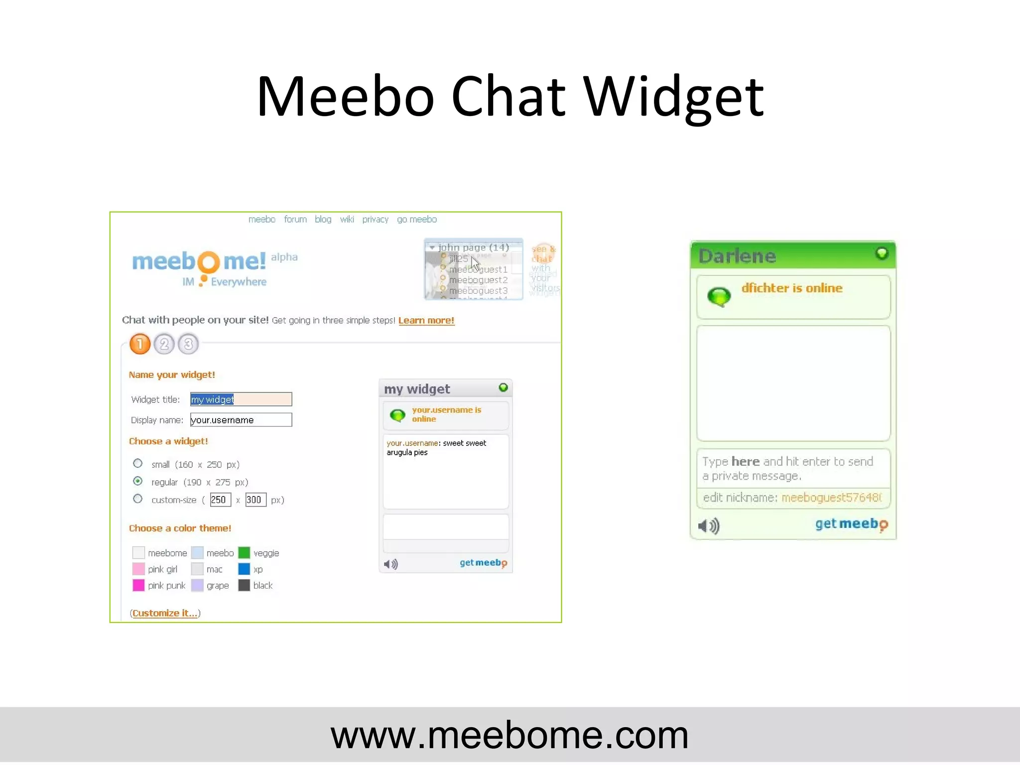 Meebo Chat Widget www.meebome.com 