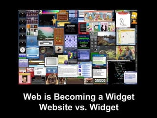 Web is Becoming a Widget Website vs. Widget 