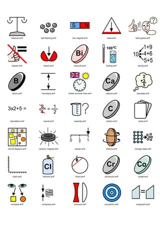 balance.emf         ball bearing.emf       bar magnet.emf           base.emf       best guess.emf




    biased.emf            bisect.emf            bismuth.emf           boiling.emf        bonds.emf




    boron.emf           boundary.emf       british summer time.emf    calcium.emf      calculate.emf




  calculation.emf         cancel.emf            capacity.emf          carbon.emf         cards.emf




carroll diagram.emf   ceramic magnet.emf         certain.emf          chance.emf      change state.emf




    chart.emf            chlorine.emf            chord.emf           chromium.emf        cobalt.emf




   compare.emf          compress.emf            concave.emf          concentric.emf    congruent.emf
 