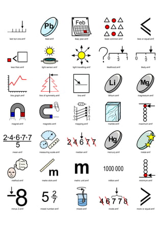 last but one.emf        lead.emf            leap year.emf        least common.emf   less or equal.emf




 less than.emf       light sensor.emf     light travelling.emf     likelihood.emf       likely.emf




line graph.emf     line of symmetry.emf        line.emf             lithium.emf      magnesium.emf




  magnet.emf          magnetic.emf          mapping.emf             marble.emf       maximum.emf




   mean.emf        measuring scale.emf       median.emf            mercury.emf         metal.emf




  method.emf         metre stick.emf       metric unit.emf          million.emf       minimum.emf




 minus 2.emf       mixed number.emf           mixed.emf             mode.emf        more or equal.emf
 