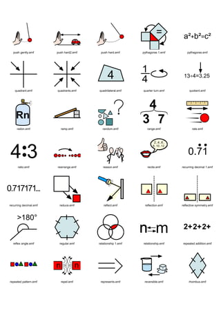 push gently.emf       push hard2.emf    push hard.emf       pythagoras 1.emf       pythagoras.emf




    quadrant.emf        quadrants.emf    quadrilateral.emf    quarter turn.emf        quotient.emf




     radon.emf            ramp.emf         random.emf            range.emf              rate.emf




      ratio.emf         rearrange.emf       reason.emf           recite.emf      recurring decimal 1.emf




recurring decimal.emf    reduce.emf         reflect.emf        reflection.emf    reflective symmetry.emf




  reflex angle.emf       regular.emf     relationship 1.emf   relationship.emf   repeated addition.emf




repeated pattern.emf      repel.emf       represents.emf       reversible.emf         rhombus.emf
 