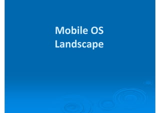 Mobile OS
Landscape
 