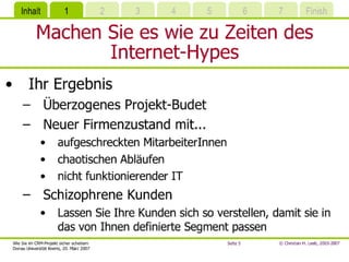 Wie Sie Im CRM-Projekt sicher scheitern