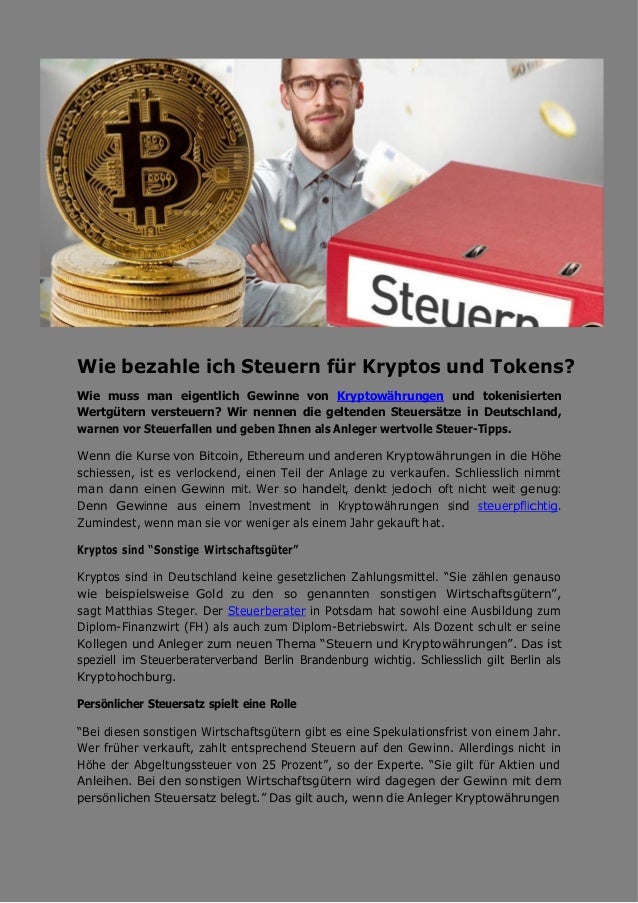 Wie bezahle ich steuern für kryptos und tokens 2 wie bezahle ich steuern fr kryptos und tokens 1 638