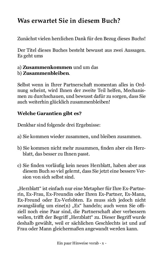 Ex wann vermissen frauen ihren Ich vermisse