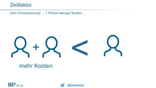 @OliverLemm@OliverLemm
kein Chinesenprinzip … 1 Person weniger Kosten …
Zeitfaktor
+
<mehr Kosten
 