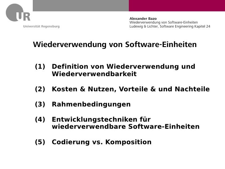 Wiederverwendung