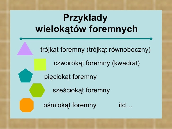 Wielokąty foremne