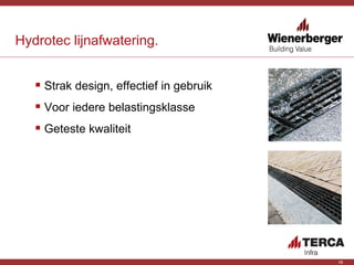 Hydrotec lijnafwatering. Strak design, effectief in gebruik Voor iedere belastingsklasse Geteste kwaliteit 