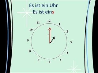 Es ist ein Uhr
 Es ist eins



        •
 
