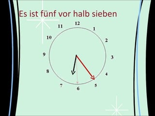 Es ist fünf vor halb sieben



               •
 