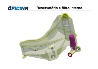 Reservatório e filtro interno
 