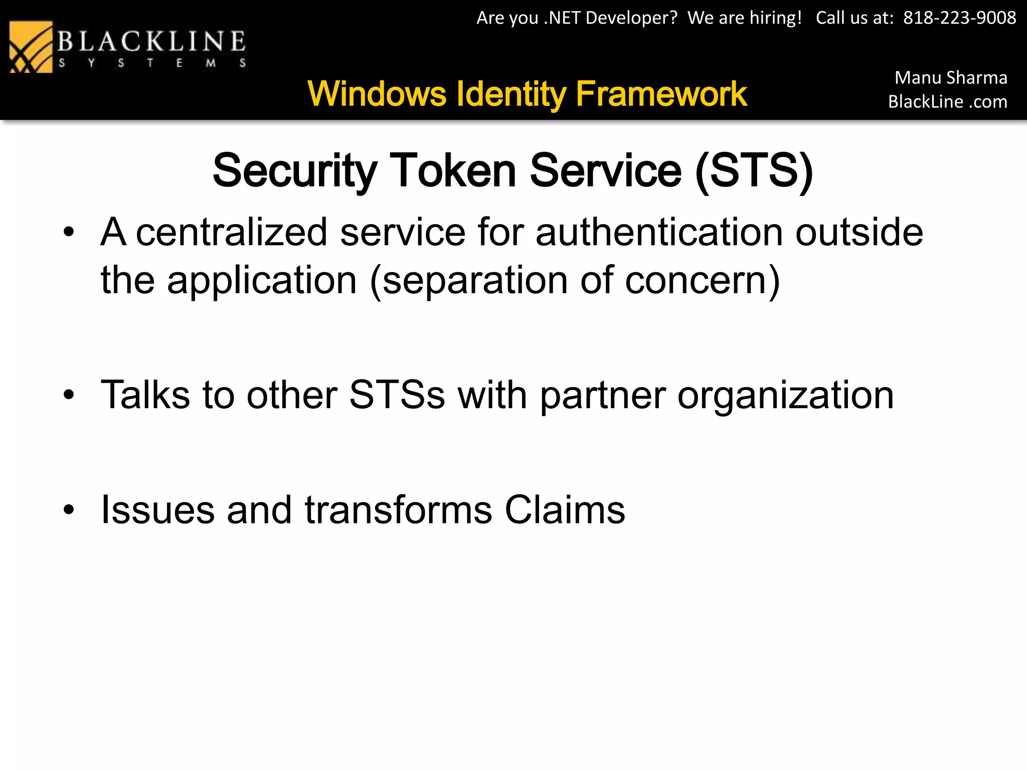 Claims Aware Application
