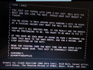 A word of caution w/ the Pineapple…
 