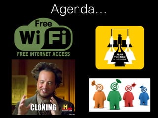 Not Discussing
Wi-Fi Security Basics
• 802.11
• WEP Cracking - ridiculously easy, google it
• WPA / WPA2 Attacks - Reaver
• WPS Attacks - Reaver
• PEAP, LEAP, etc. - Out of Scope
 