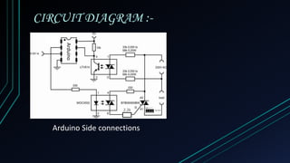 CIRCUIT DIAGRAM :-
Arduino Side connections
Arduino
2.2k
 