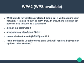 Wireless penetration testing | PPTX