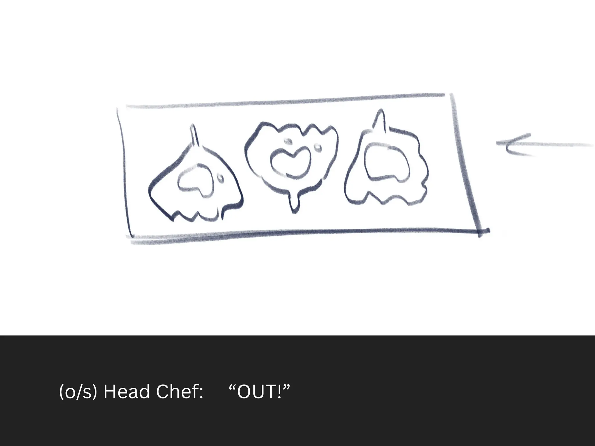 (o/s) Head Chef: “OUT!”
 