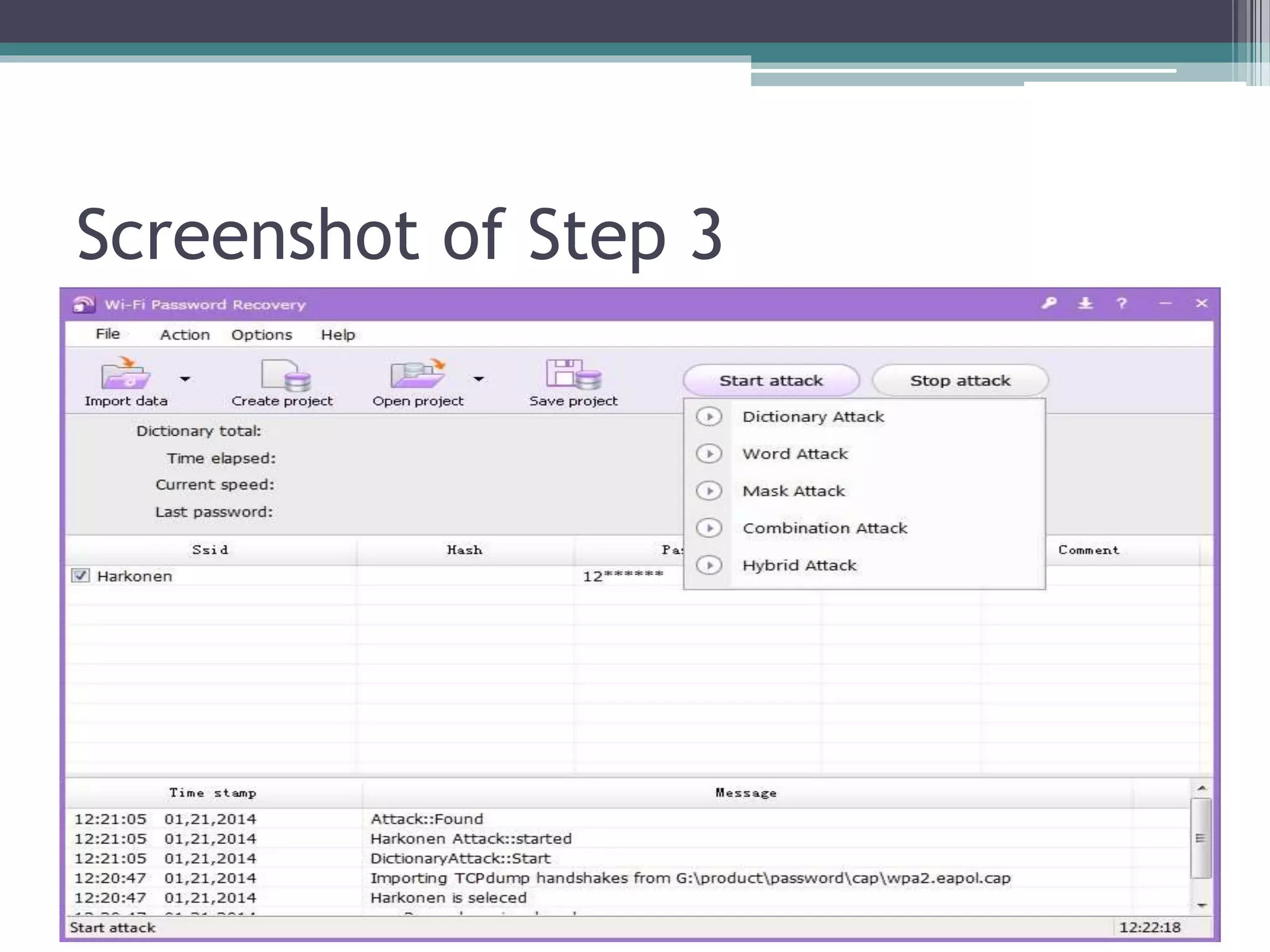 Screenshot of Step 3
 