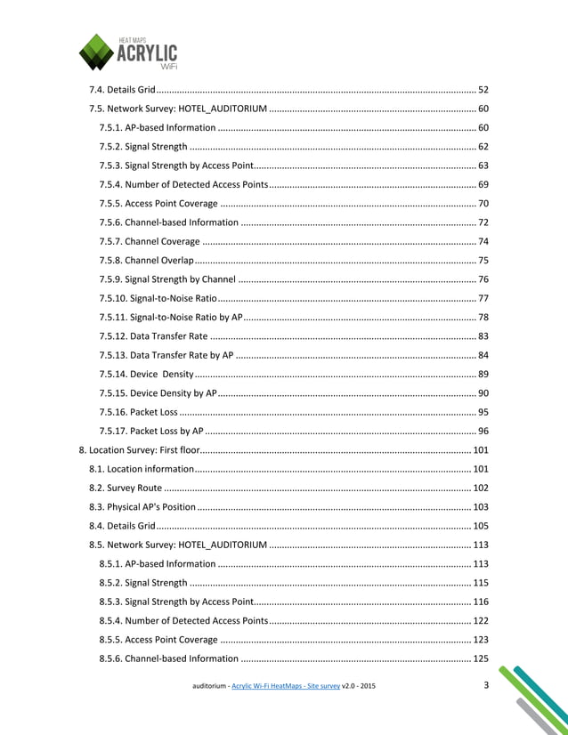 Wifi Site Survey Report Example Acrylic Heatmaps Software Pdf