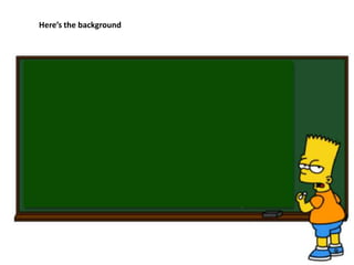 Here’s the background
 