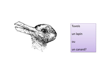 Tuvois
un lapin
ou
un canard?
 
