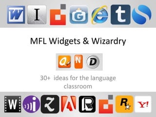 MFL Widgets & Wizardry
30+ ideas for the language
classroom
 